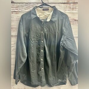 Forest & Hue Shirt Mens 2xl black  100% Cotton Twill‎ Long Sleeve Pocket